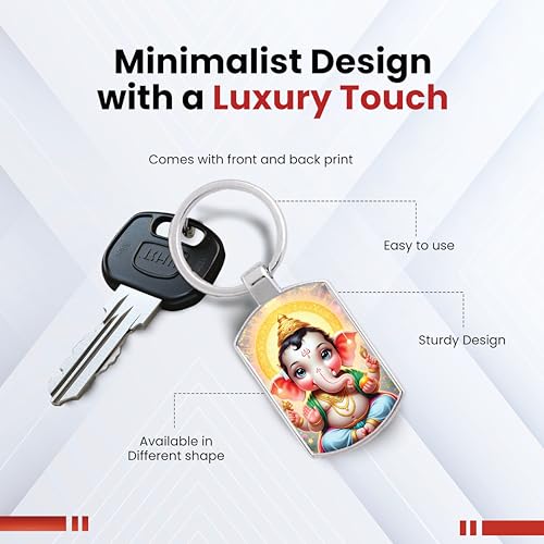 Image of Premium Printed Metal Keychain for Men & Women | High-Definition Artwork Print | Durable Key Ring for Car, Bike, Home & Office Keys | Stylish Decorative Key Holder Gift