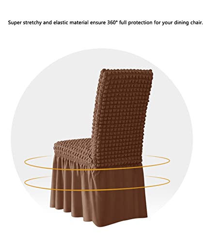 Housse de chaise Parson extensible noire pour rénover des assises usées facilement