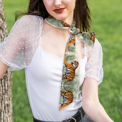 Tiger Pattern Women's Fashion Scarf Suitable as Scarves, hair scarves, headbands, headbands, handbands, Black, One Size4