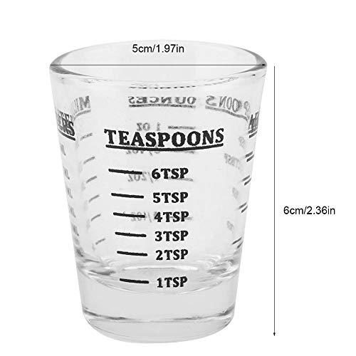 Vaso Medidor de Vidrio 30 ml Pequeño Transparente miniatura 6