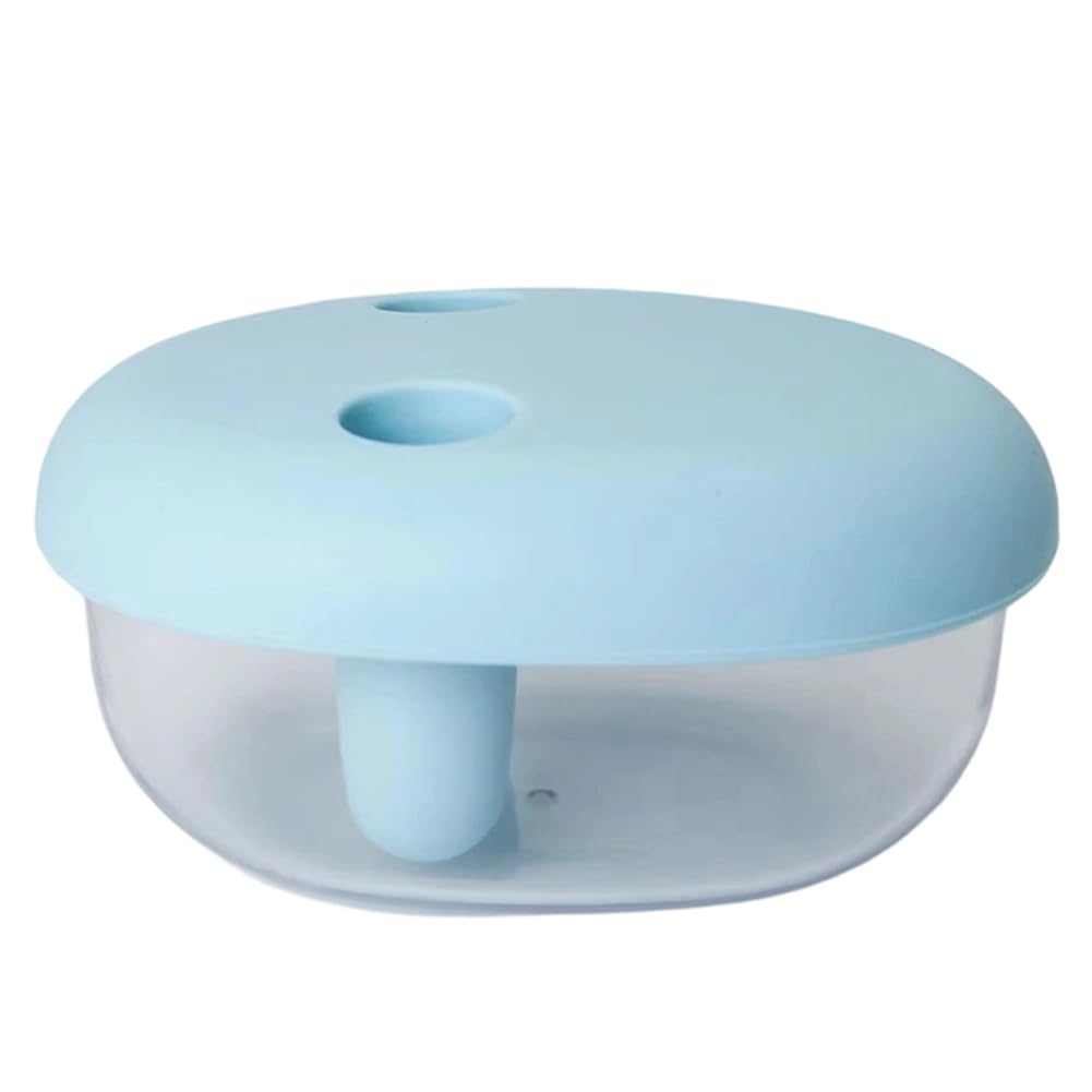 Hndhbfgrt No-Mess 2-In-1 Snack Container, Silicone Box with Lid Portable Food Storage Keep Hands Clean and Snacks