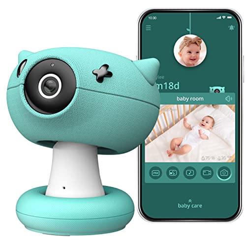 Image of Pixsee Smart Video Baby Monitor, Full HD Camera and Audio with Night Vision, Cry Detection, Temperature Humidity Sensors, 2 Way Talk, Encrypted Wireless WiFi for Phone App, Supports Alexa