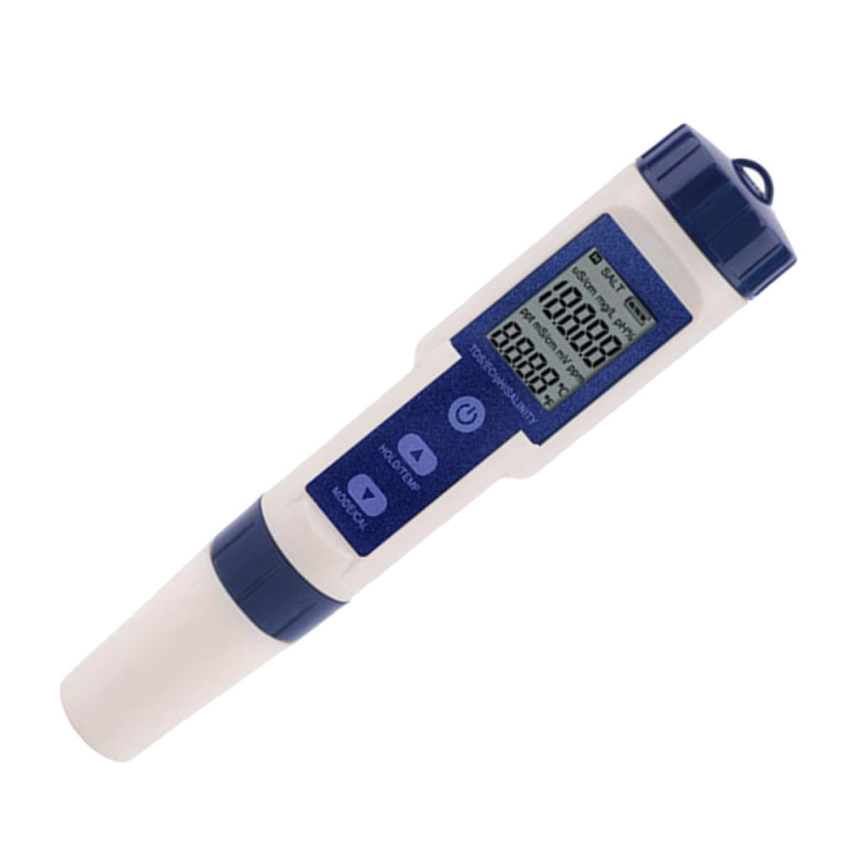 Toyvian Medidor Digital de Salinidad y Ph para Piscina y Acuicultura Medición Precisa, Material Plástico y Funcionamiento 3 Baterías Lr44