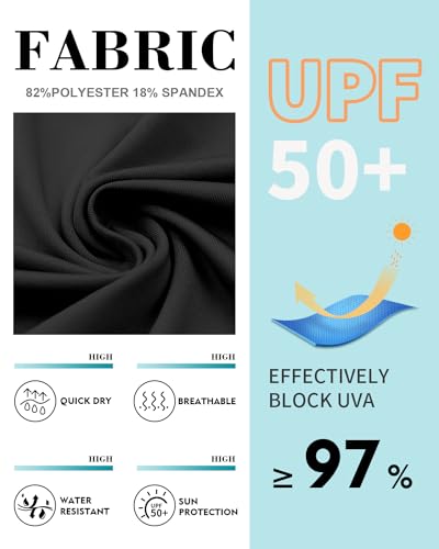 WOWENY Womens High Waisted Swim Skirts with Built-in Shorts Ruffle Adjustable Drawstring Bathing Suit Botttom Swim Skort4