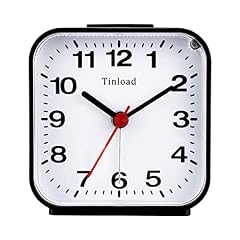 Tinload Small Battery Analog Alarm Clock Silent Non Ticking, Ascending Beep Sounds, Snooze,Light photo Tinload Small Battery Analog Alarm Clock Silent Non Ticking, Ascending Beep Sounds, Snooze,Light
