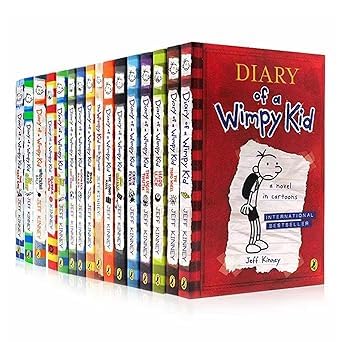 Jeff Kinney Diary of a Wimpy Kid 1-16 Boxed Set, Complete Collection Series, Paperback