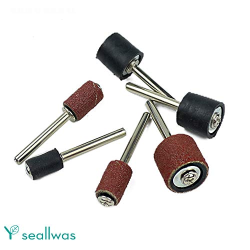 Yesallwas 186 Stück Schleifhülsen Satz 80/120/240 Körnung Schleiftrommel Einschließlich 180 Stück Schleifband Sleeves+6 Stück Schleifwalze für Dremel Drehwerkzeug