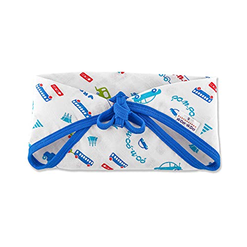 Image of Pom Pom Sweethearts Washable Reusable Printed Triangle Cotton Muslin Nappy, Langot For New Born Baby - Pack of 5 (Traffic Print 0-3 Months)