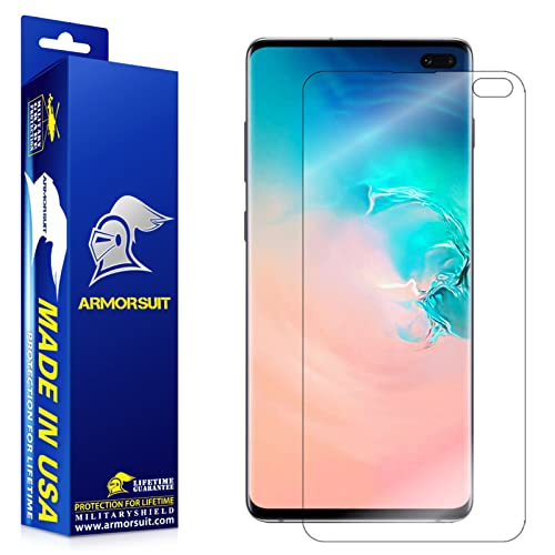ArmorSuit MilitaryShield Screen Protector for Samsung Galaxy S10 Plus - [Max Coverage] Anti-Bubble HD Clear Film