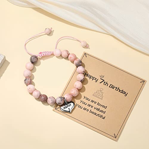 Image of MIXJOY Happy Birthday Gifts for Women, Birthday Braided Beads Bracelet Gifts for Turning Age Daughter Granddaughter Niece