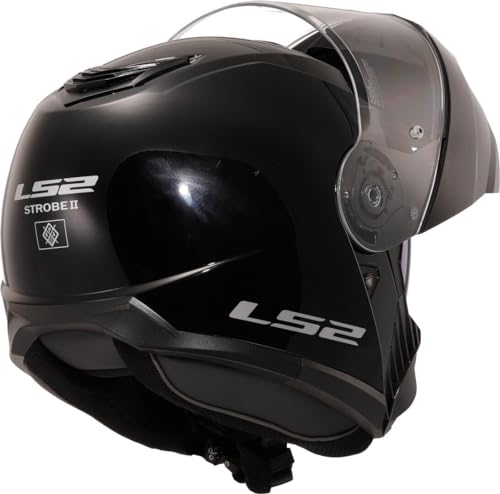 Casco moto modular LS2 Strobe II con mentonera abatible y acabado Gloss Black L 3
