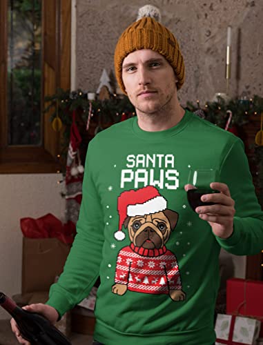 Tstars Santa Paws Sweatshirt Men Pug Christmas Sweater Style Ugly Xmas Sweatshirts2