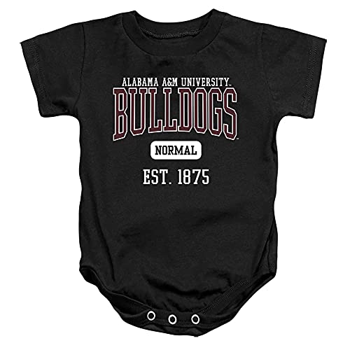 Alabama A&M University Official Est. Date Unisex Infant Snap Suit for Baby,Black, 6 Months