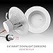 iLintek Smart LED Can Lights 5/6 Inch, WiFi Retrofit Recessed Lighting RGB Color Changing Recessed Lights, 13W 1000LM Metal Baffle Trim Downlight, Compatible with Alexa/Google Assistant/Siri 1 Pcs