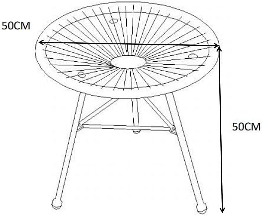 Diagram showing the dimensions of the ALIOS II garden table, 50cm diameter and 50cm height.