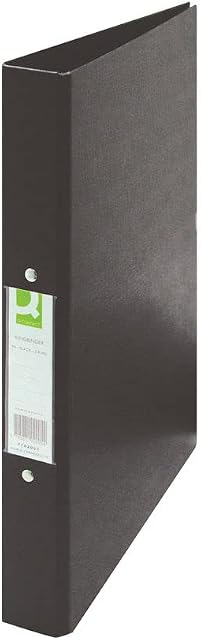 Q-Connect KF02005 2-Ring Binder A4 25mm Polypropylene - Black (Pack of 10)