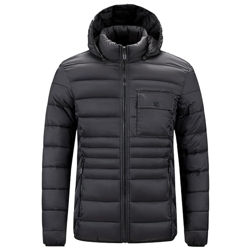 Chaqueta acolchada resistente al agua con burbujas cálidas para hombre