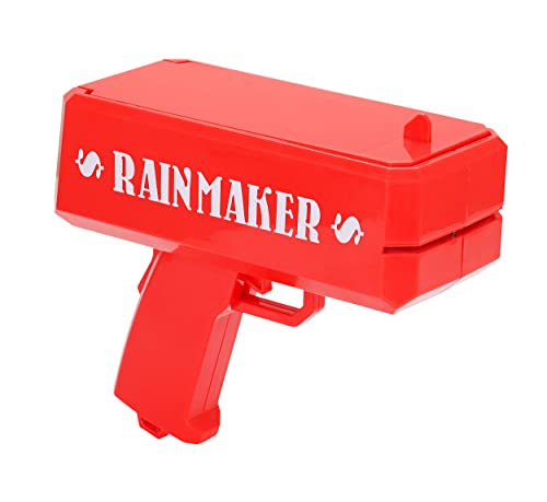 Fairly Odd Novelties Rainmaker Money Gun Make It Rain - Perfect For Bachelor Bachelorette White Elephant Birthday Parties, Red.