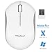 Macally USB Wireless Mouse for Laptop or Desktop, Computer Mouse with USB Receiver, 3 Button, and Scroll Wheel - Cordless Mouse Wireless Mice for Windows Mac PC Notebook Chromebook - White