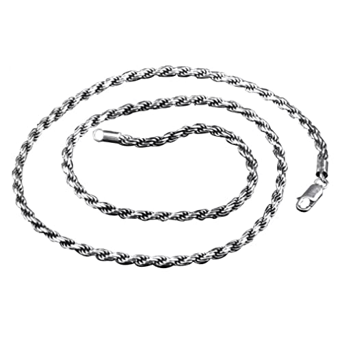 Equirider Collier Homme Argent Massif 925 Chaîne Tressée Torsadée Homme Bijoux Colliers & Pendentifs