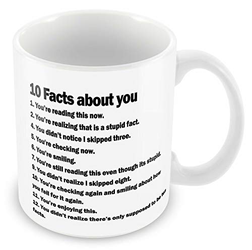 JMS 10 Facts About You - Taza de Regalo para té y café