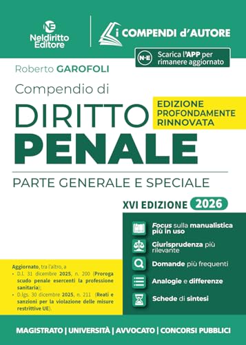  Compendio di diritto penale 2026