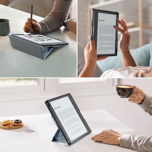 Image of CoBak Case for Tablet Reader - All New PU Leather Cover with Auto Sleep Wake Feature for Tablet Reader 10.2 inch 2022 & 2024 Released with Pen Holder (not Compatible with Remarkable),Orange Jasmine