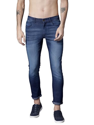 Image of Highlander Mens Tapered Fit Denim Jeans for Man| Regular Length|Mid-Rise|Stretchable Fabric for Comfort fit| Jeans for Man | Men Jeans