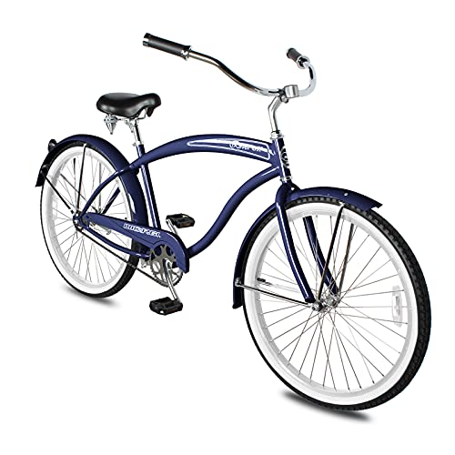 Bicicleta playera retro de 26 pulgadas para mujer, frenos de contrapedal