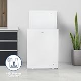 Igenix IGCF0150W Freestanding Chest Freezer 142 Litre Capacity with Freezer Basket, Suitable for Outbuildings and Garages, White - Image 3