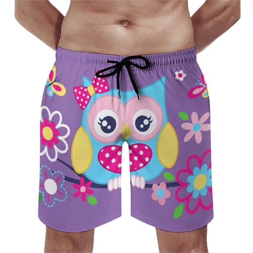 Maillot de bain homme chouette avec poches pour ranger vos effets personnels