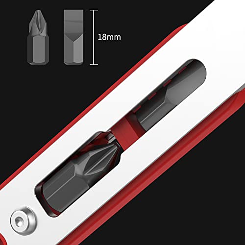 Toolcool Mini Ratchet Wrench Screwdriver 1/4 Inch Hex Screwdriver Bit Drive Ratchet Wrench Offset Screwdriver Magnetic With Flat And Phillips Bit #TOP5