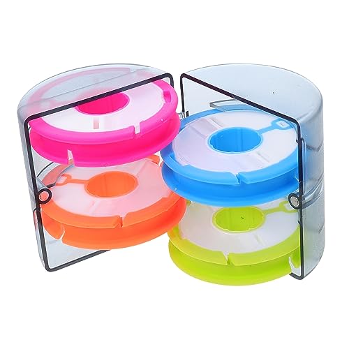 Abaodam Fishing Line Bobbins Winding Board with Storage Spools Durable Tackle Organizer for Fishing Lines Bright Design Present for Fishing Enthusiasts