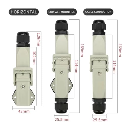 Conector de plástico impermeable HDC-HA de 7 pines industrial y aviación de 250V 16A 7