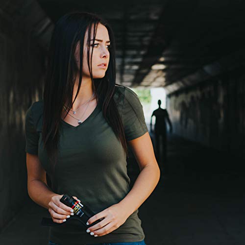 Vexor Self Defense Pepper Spray with Holster — Maximum Police Strength, 20-foot range, Full Axis (360°) capability, Flip Top safety for Quick Release and Accurate Aim, Protection for Women and Men, — ZARC International.