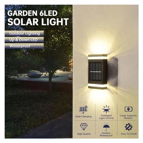 Lámpara solar de pared para iluminar fachadas oscuras sin cables 4