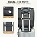 Tonyeee 16.5 Inch Underseat Carry on Luggage with Removable Spinner Wheels, Softside Carry-on Luggage Airline Approved, Small Personal Item Suitcase for Travel Business (Black, 16.5 inch_Underseat)