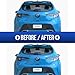 Black reflector tint and third brake light overlays compatible with 2019-2025 Toyota Corolla Hatchback