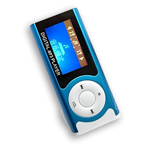 Image of New Portable Mini mp3 Player Clip Design Digital LED Light MP3 Player Music Player with TF Card Slot Screen Without SD Card (Blue)