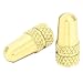 2pcs Valve Aluminum Alloy Bikes Tire Valve Dust Covers for Bikes and Mountain Bikes with Bright Colors (Gold)