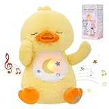 MIAODAM 寝かしつけ ぬいぐるみ 寝かしつけおもちゃ 家庭用 音楽 ナイトライト 女の子 男の子 子供 誕生日プレゼント 贈り物 ハロウィン 子供の日 クリスマスギフト 新年 お正月 飾り ペンギン (イエロー, アヒル)