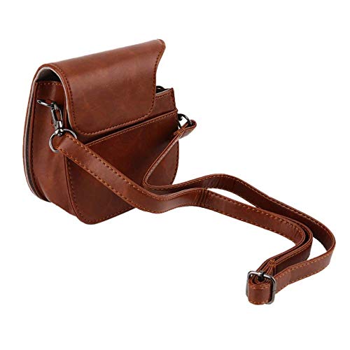 Bolsa Case Couro Sintético para Câmera Instax Mini 8 9 Retro