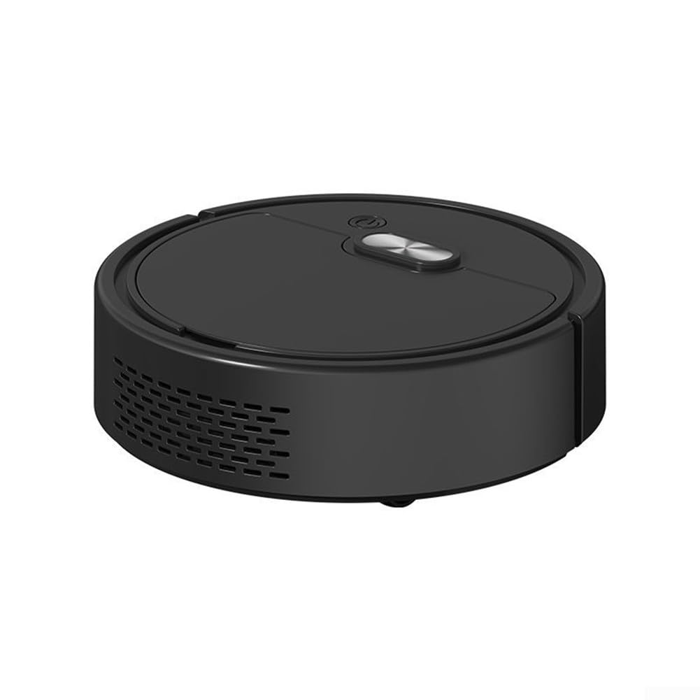 3-en-1 Robot Aspirador y fregona para el mantenimiento del piso en el hogar Sistema de control de fregona húmeda y sensores inteligentes de prevención de obstáculos (negro)