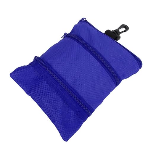 Menolana Golf Tee Pouch Valuables Holder Golfer Gift Professional Portable Golf Ball Bag for Ball Markers, Accessories, Tees, Balls, Blue
