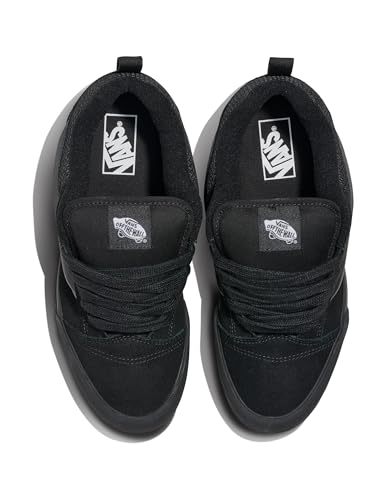 Vans Unisex Knu Skool Shoe | '90s Retro Puffy Low-Top Fashion Sneakers for Men & Women, Black/Black, 10.5/12