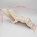 Leefasy Wooden Hamster Hideout Cave with Ladder Sturdy Irregular Shape for Small Pets Rodents Multipurpose 32x7x13cm Climbing Ramp