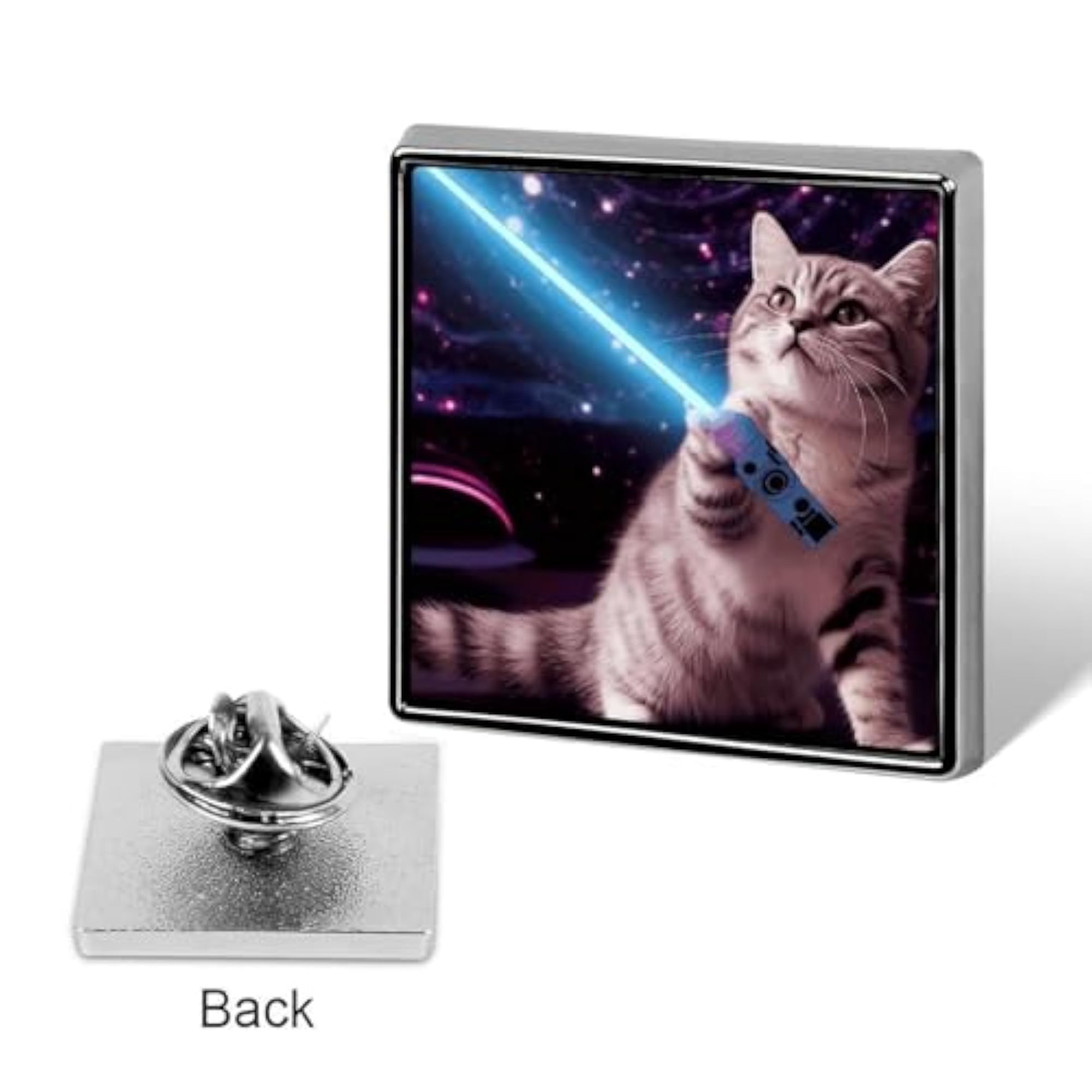 Sports Field Metal Square Lapel Pin, Accessory