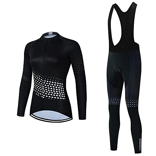 Conjunto de camisa de ciclismo feminina camisa de ciclismo manga longa roupas de ciclismo calças de