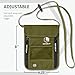 VENTURE 4TH Passport Holder Neck Wallet with RFID Blocking Nylon Lining - Hidden Neck Pouch for Travel (Green)