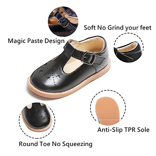 Image of Kiderence Toddler Girl Mary Jane School Uniform Dress Shoes Oxford Flats